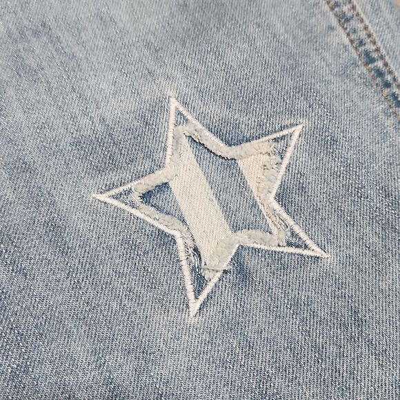 NWT High Rise Jupe Buffalo Ivy Star Denim Raw Hem Skirt - Picture 3 of 11